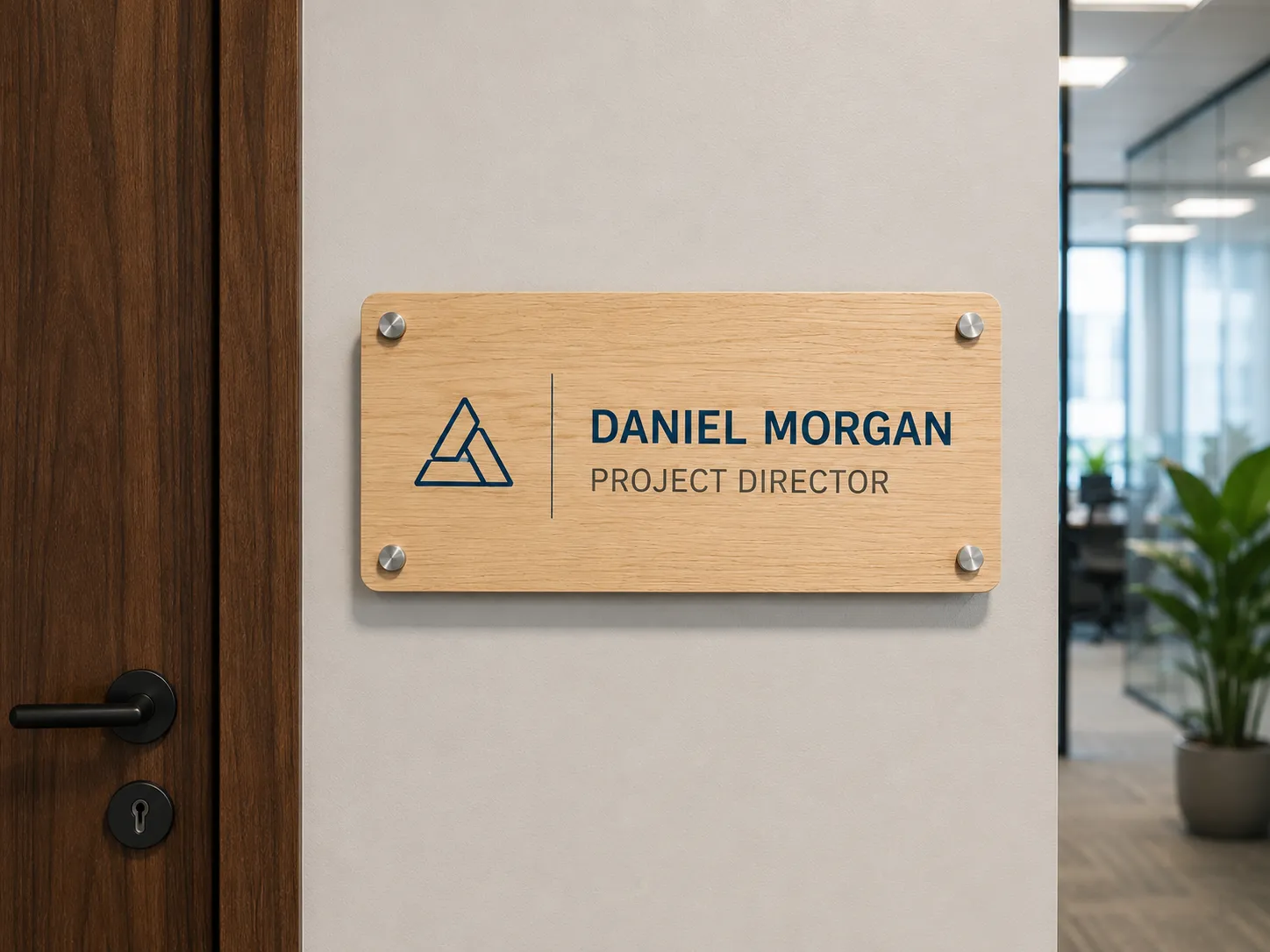 Wood Name Plate UV Printing